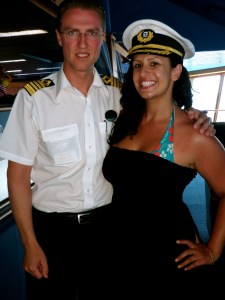 Captain Patrik Dahlgren and I aboard Navigator of the Seas