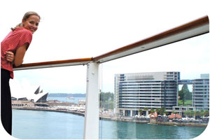 Carli takes some time out on our balcony