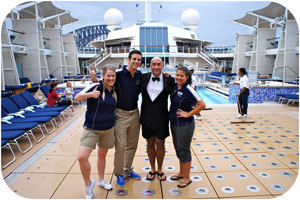 The entertainment staff prepare for a big night