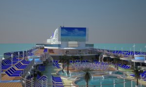 The top deck will be a hub for daily and nightly entertainment. Image: Princess Cruises