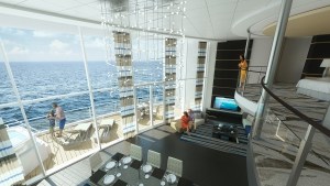 The Royal Loft Suite offers unprecedented views and more than a little bit of luxury. Photo Credit: Royal Caribbean