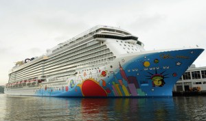 Norwegian Breakaway in New York Harbour. Photo Credit: Dimitrios Kambouris, Getty Images for Norwegian Cruise Line 