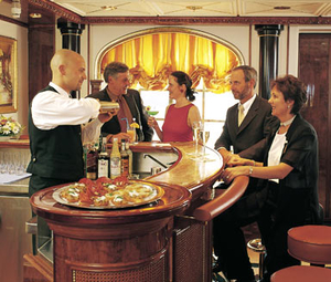 Enjoy a drink in The Lounge aboard Sea Cloud II. Photo Credit: Sea Cloud Cruises