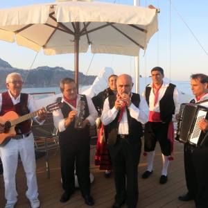 Local Italian entertainers aboard The Moana. Photo Credit: Paul Gauguin Cruises